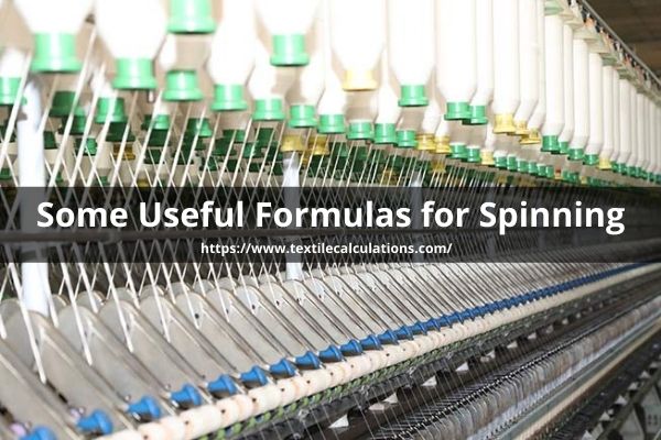 Essential formula for Spinning