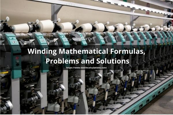 Winding Mathematical Formulas, Problems and Solutions