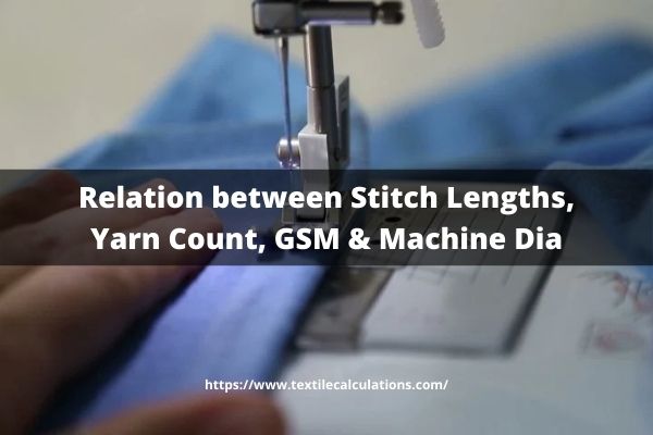 Relation between Stitch Lengths